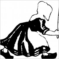 Old Dutch Woman clip art
