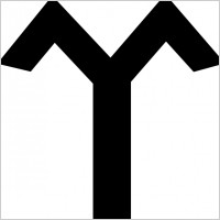 Old Turkic Letter R clip art