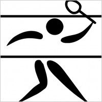 Olympic Sports Badminton Pictogram clip art