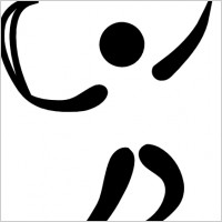 Olympic Sports Basque Pelota Pictogram clip art