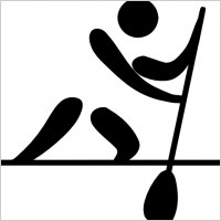 Olympic Sports Canoeing Flatwater Pictogram clip art