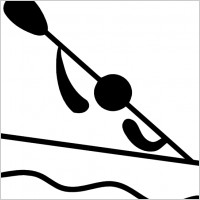 Olympic Sports Canoeing Slalom Pictogram clip art