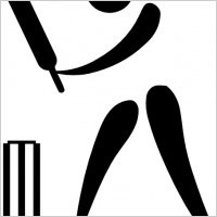 Olympic Sports Cricket Pictogram clip art