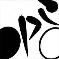 Olympic Sports Cycling Track Pictogram clip art