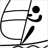 Olympic Sports Sailing Pictogram clip art
