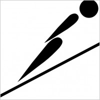 Olympic Sports Ski Jumping Pictogram clip art