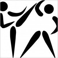 Olympic Sports Taekwondo Pictogram clip art