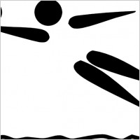 Olympic Sports Volleyball Beach Pictogram clip art