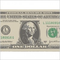 ONE AMERICAN DOLLAR BILL