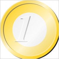 One Euro Coin clip art