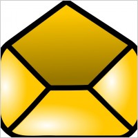 Open Envelope Icon clip art