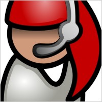 Operator With Headphones clip art
