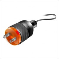 Orange electric plug