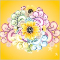 Orange Flowers Background