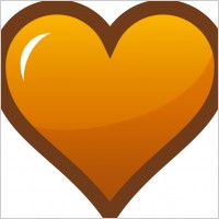 Orange Heart Icon