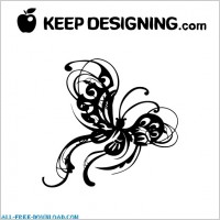 Ornamental Butterfly Abstract Stylized Wings