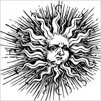 Ornate Sun clip art