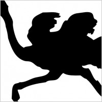 Ostrich Silhouette clip art