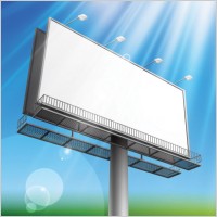 outdoor advertising billboard model 04 vector