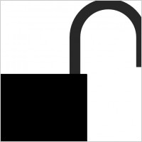 Padlock Unlocked Silhouette clip art