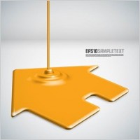 paint drip shape design background vector 3