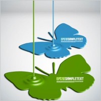 paint drip shape design background vector 5