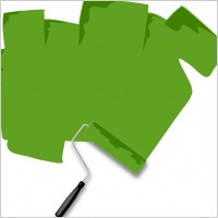 Paint Roller Border And Banner clip art