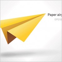 paper airplane vector