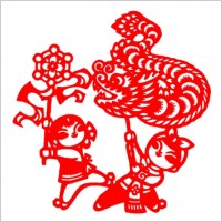 papercut dragon vector