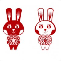 papercut rabbit rabbit vector