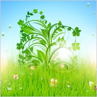 pattern of green grass 03 vector