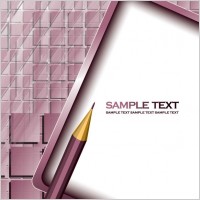 pencil and background 01 vector