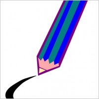 Pencil Drawing A Line clip art