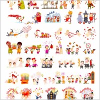 penstyle festive element vector