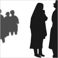 People Attending Burrial clip art