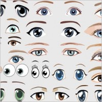 People eyes free vector 