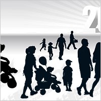 People with three-dimensional silhouette 2009