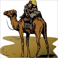 Person Riding Camel clip art