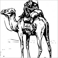 Person Riding Camel clip art