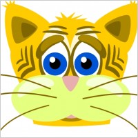 Peterm Sad Tiger Cat clip art