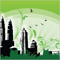 Petronas Twin Towers Illustration