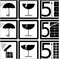 Pictograms Rain Water Broken Glass clip art