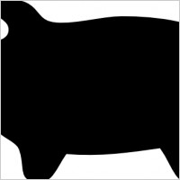 Piggie Silhouette clip art
