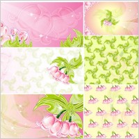 pink flowers vector