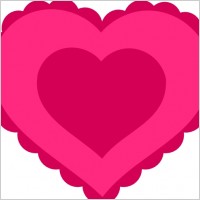 Pink Lace Heart clip art