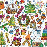 pink lovely christmas element vector