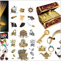 pirate treasure series vector