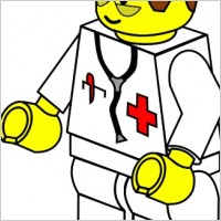 Pitr Lego Town Doctor clip art