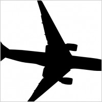 Plane Silhouet clip art