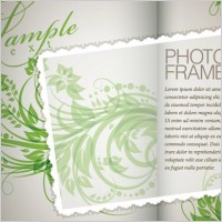 plant flowers and patterns of text in the background vector